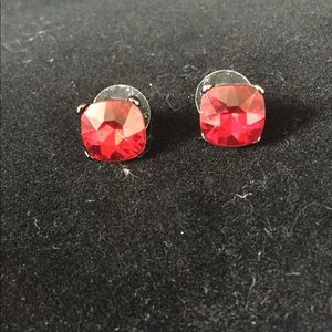 Large, red stone studs